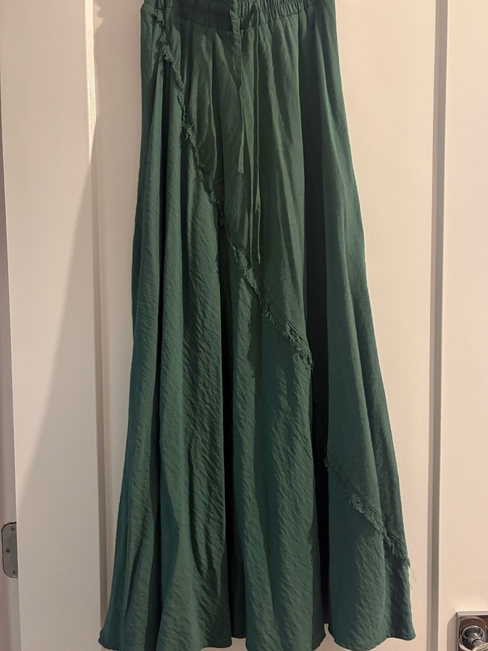 Green Flowing Maxi Skirt - Women